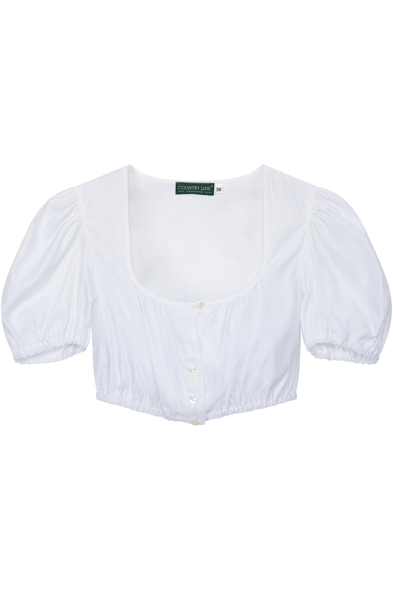 Weiße Country Line Dirndlbluse